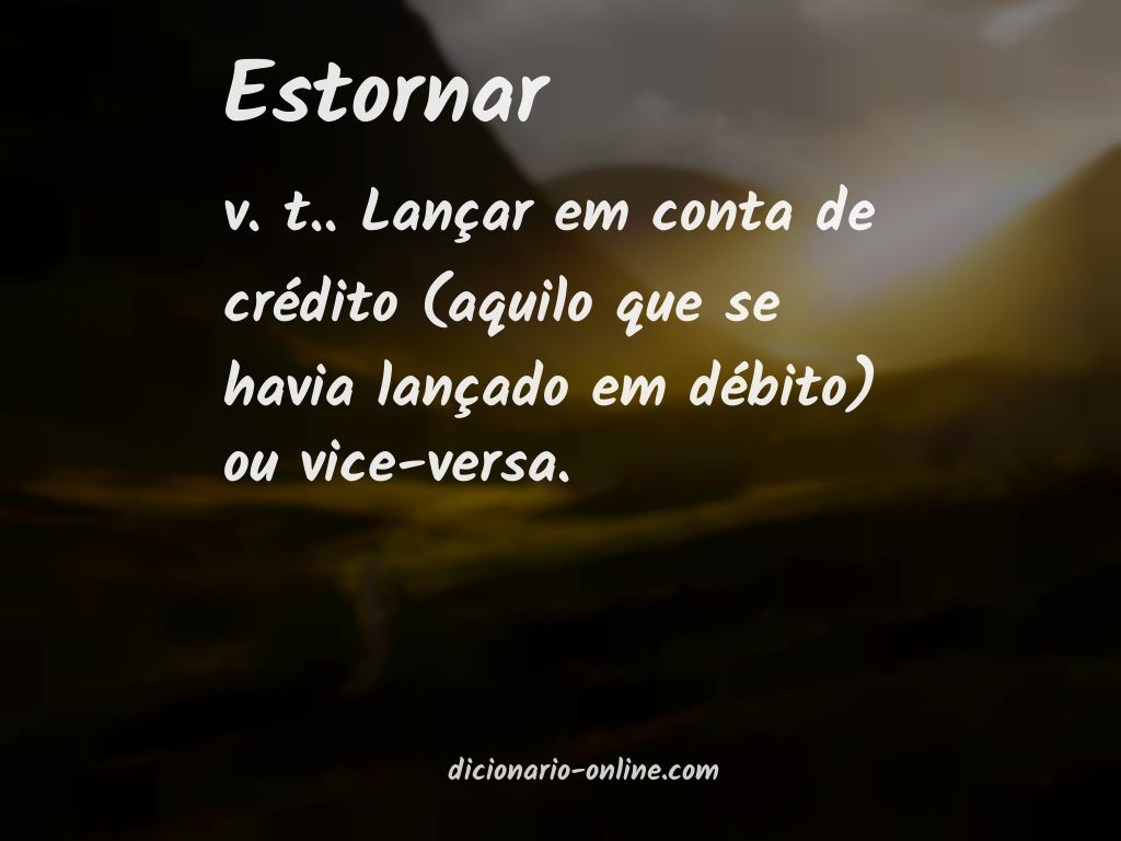 Significado de estornar