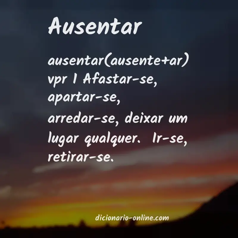 Significado de ausentar