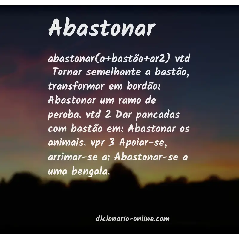 Significado de abastonar
