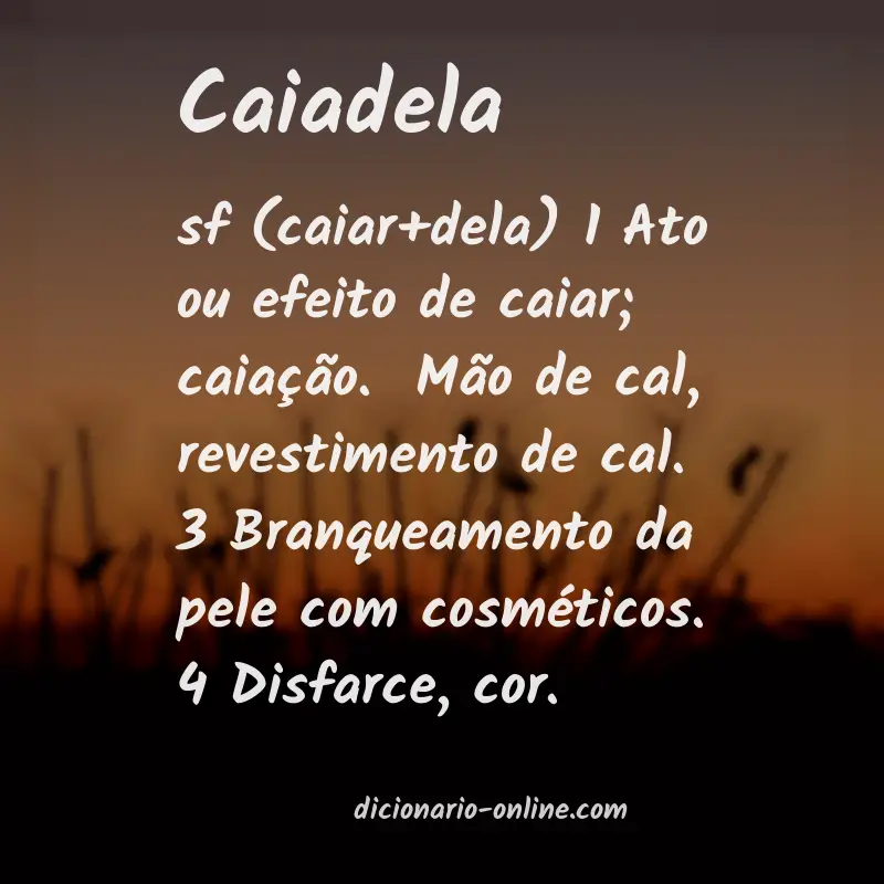 Significado de caiadela