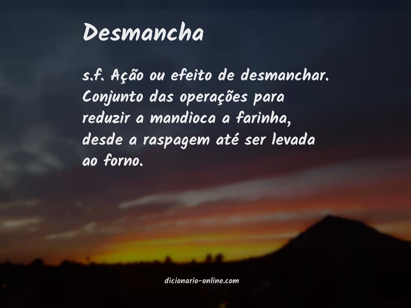 Significado de desmancha
