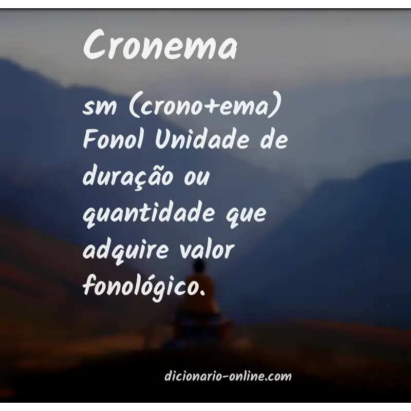 Significado de cronema