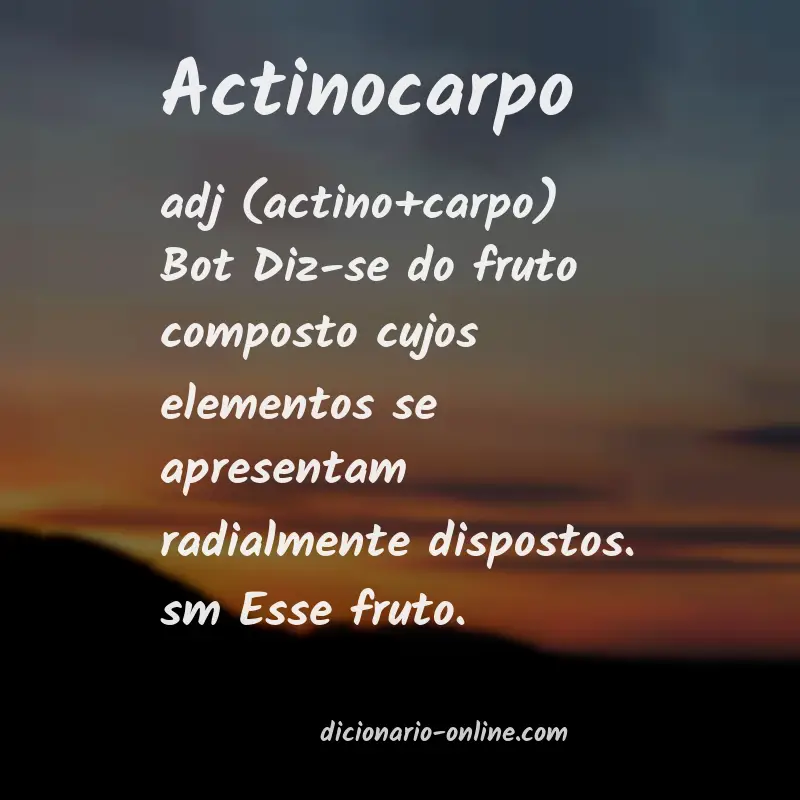 Significado de actinocarpo