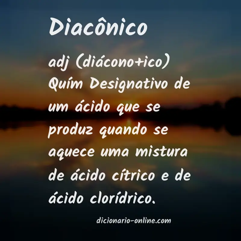 Significado de diacônico