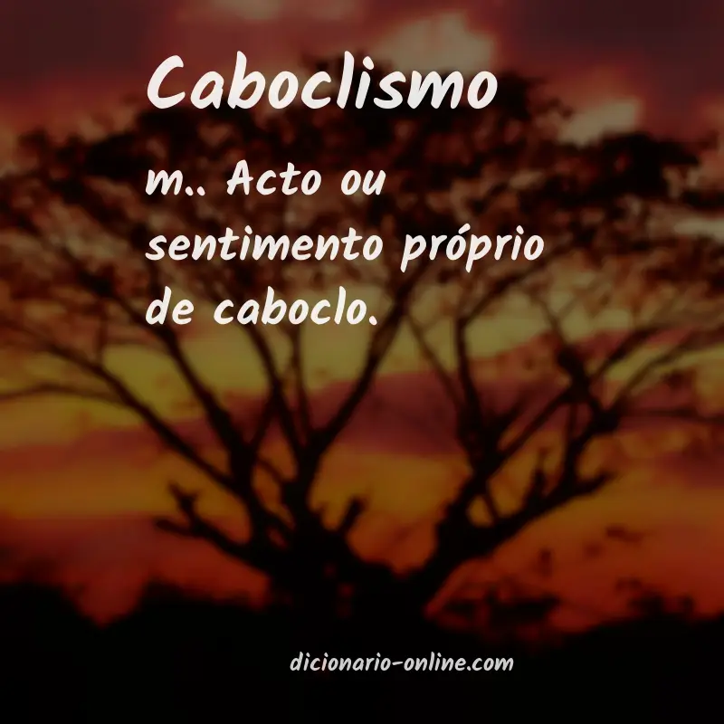 Significado de caboclismo