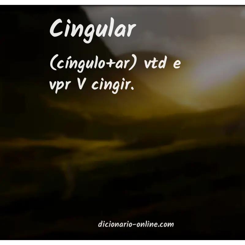 Significado de cingular