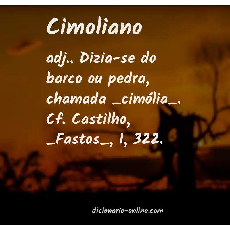 Significado de cimoliano
