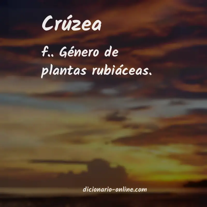 Significado de crúzea