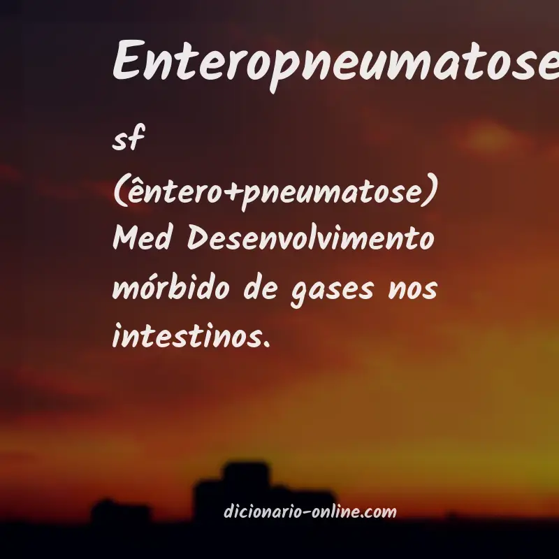 Significado de enteropneumatose