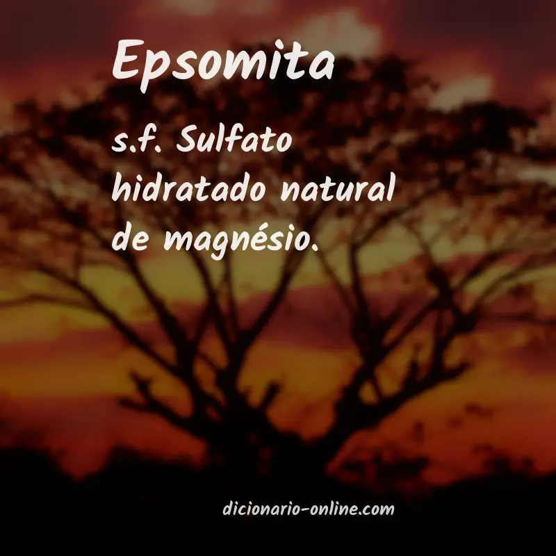 Significado de epsomita