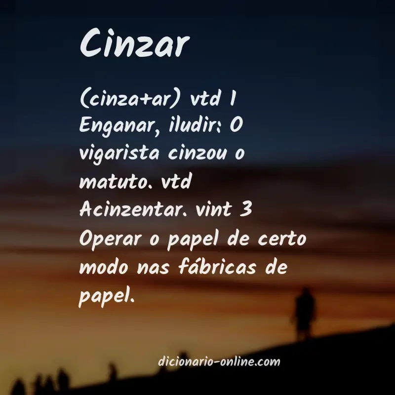 Significado de cinzar