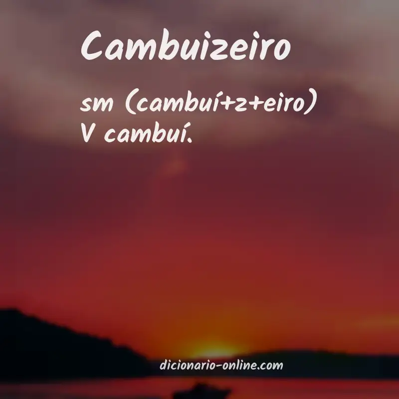 Significado de cambuizeiro