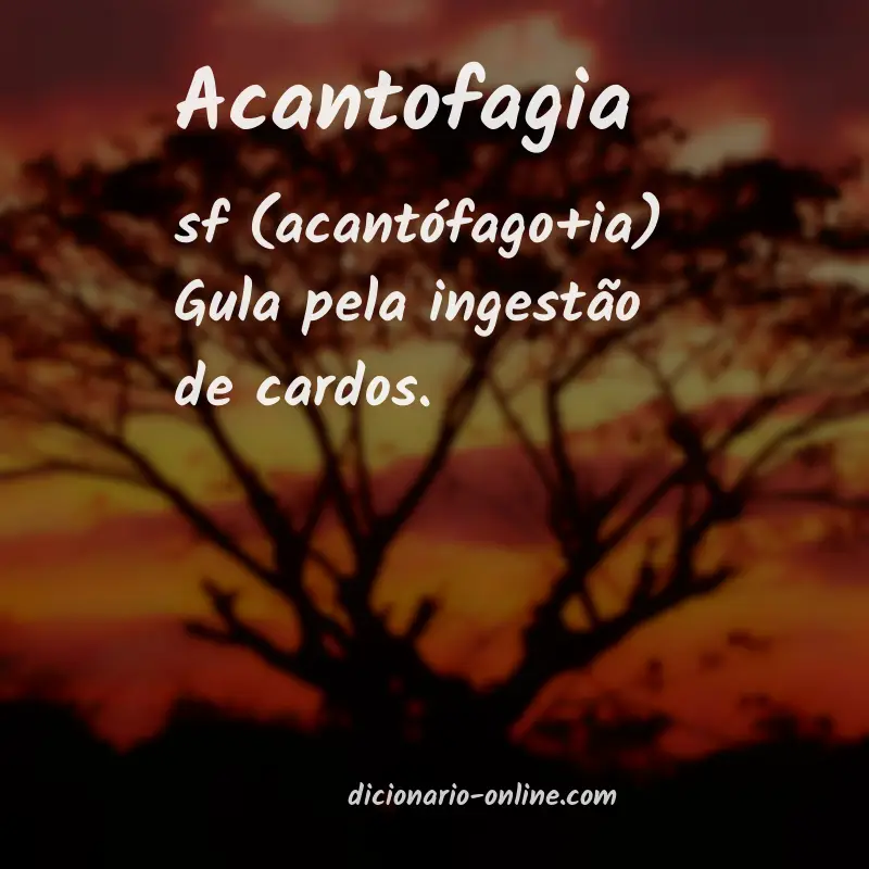 Significado de acantofagia