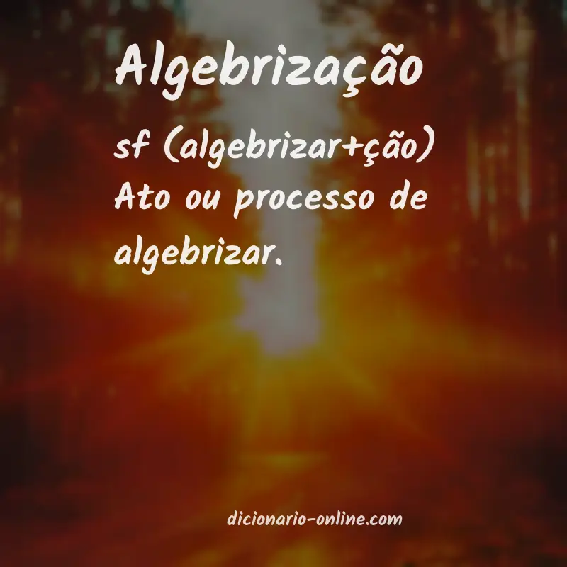 Significado de algebrização