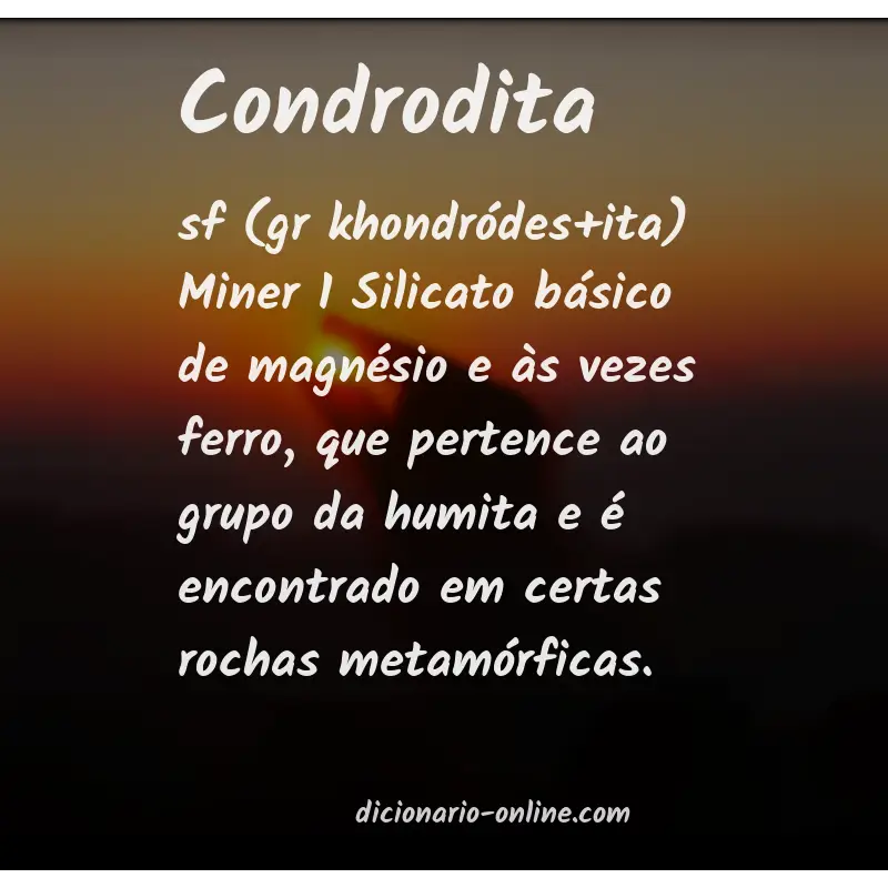 Significado de condrodita