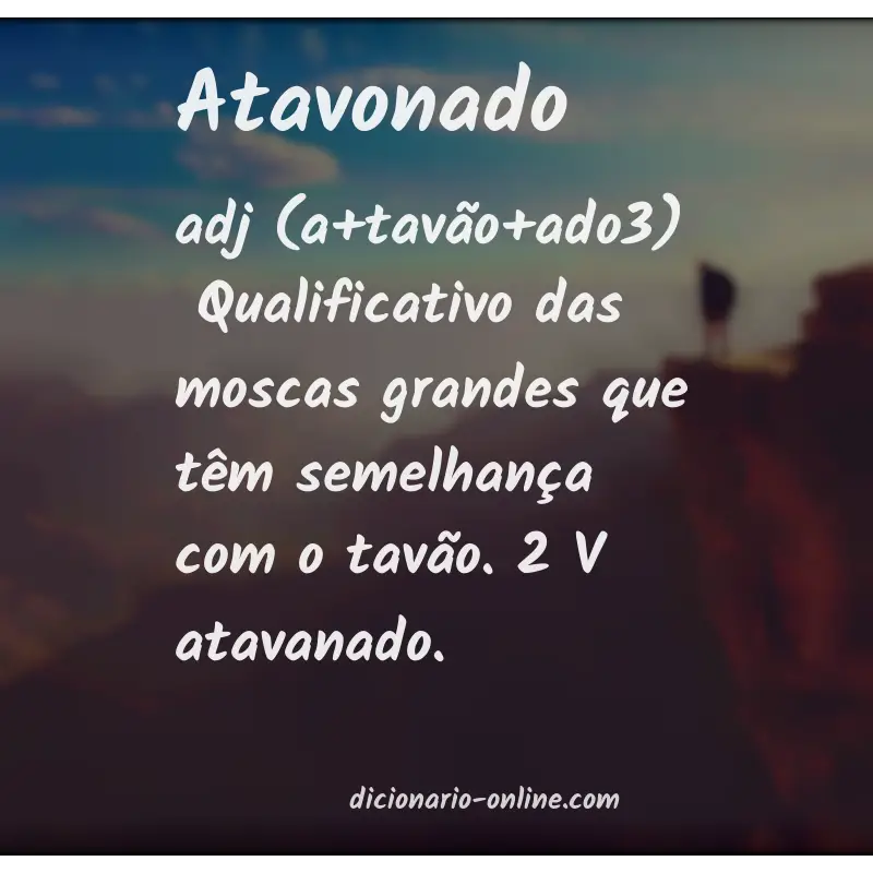 Significado de atavonado