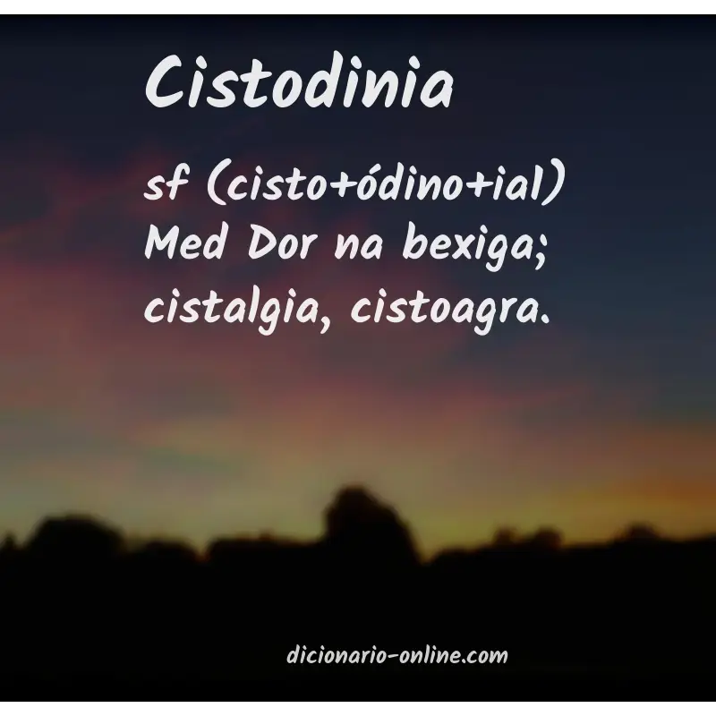 Significado de cistodinia