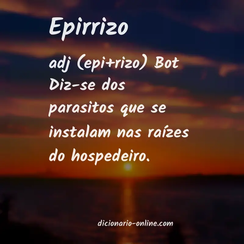 Significado de epirrizo