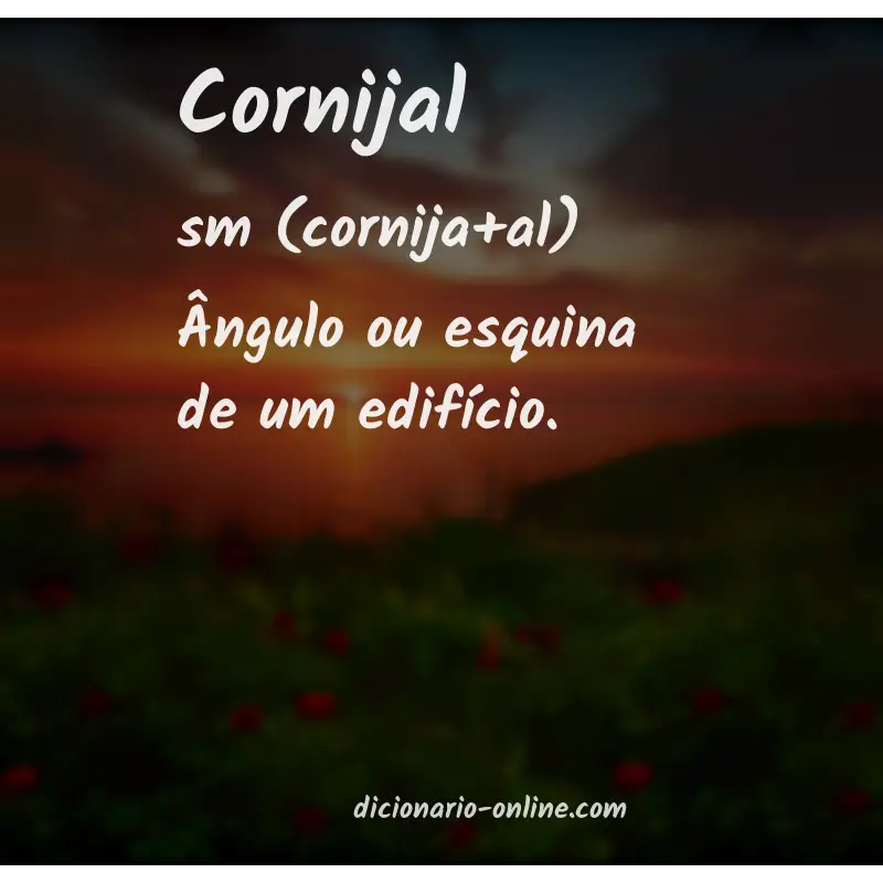 Significado de cornijal