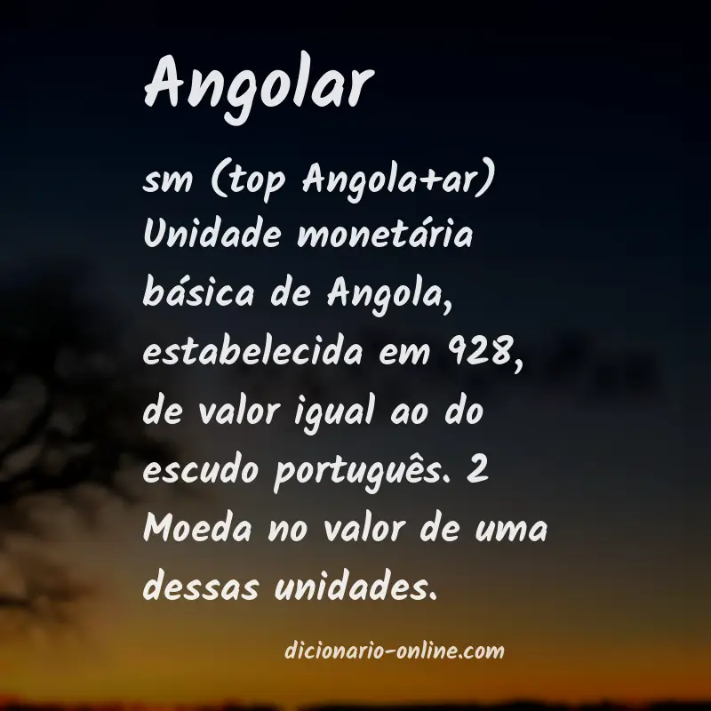Significado de angolar