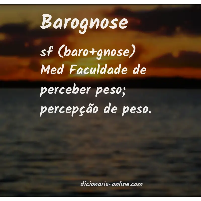 Significado de barognose