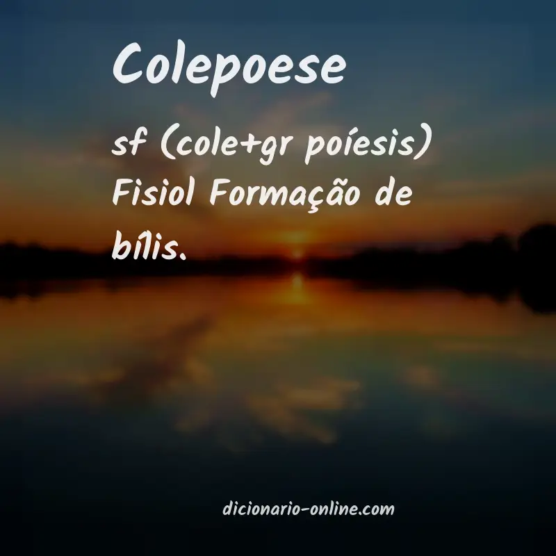 Significado de colepoese