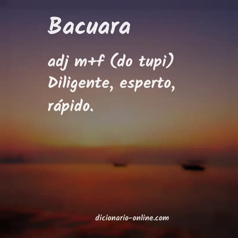 Significado de bacuara