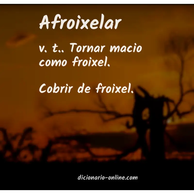 Significado de afroixelar