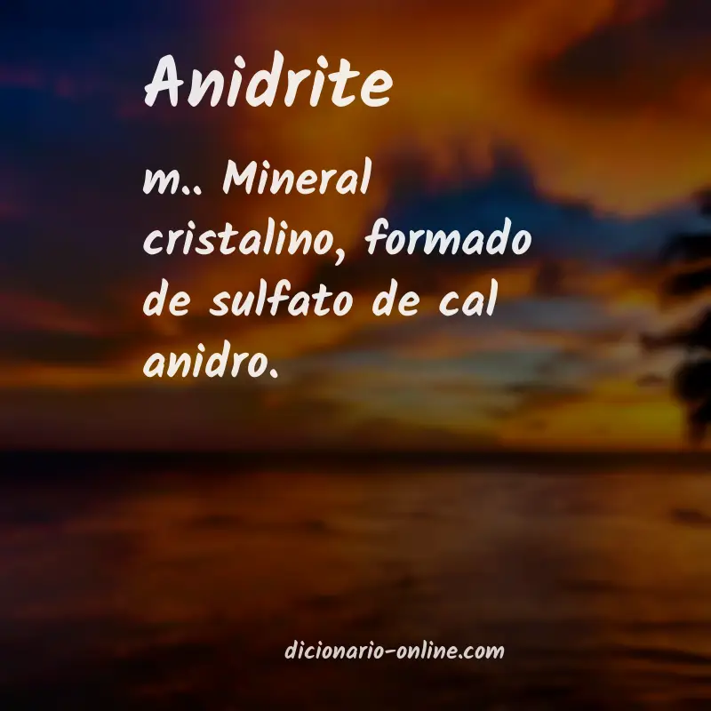 Significado de anidrite