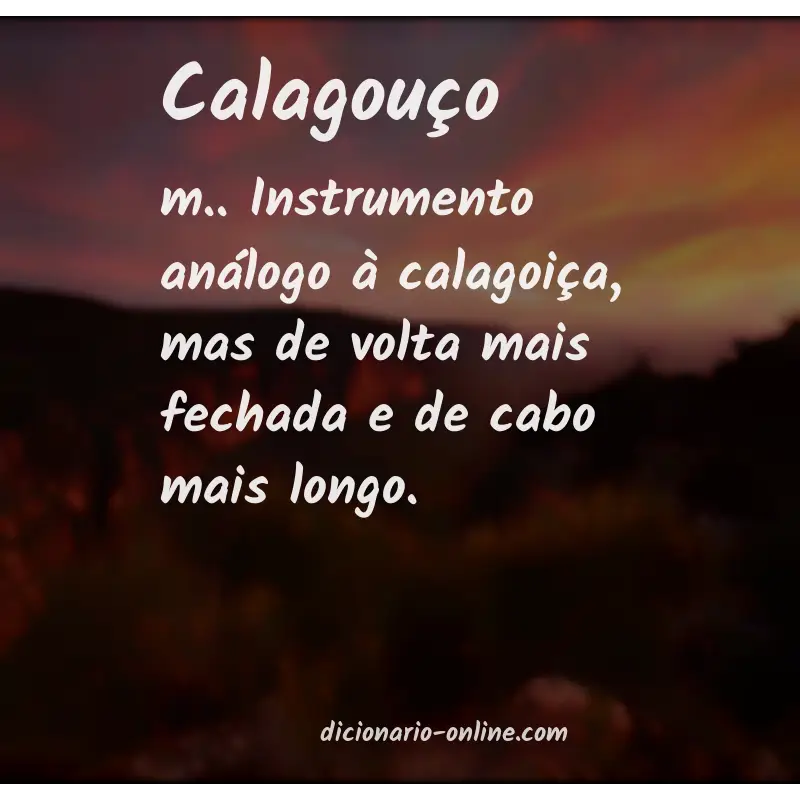 Significado de calagouço