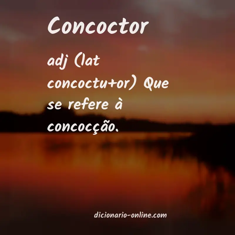 Significado de concoctor