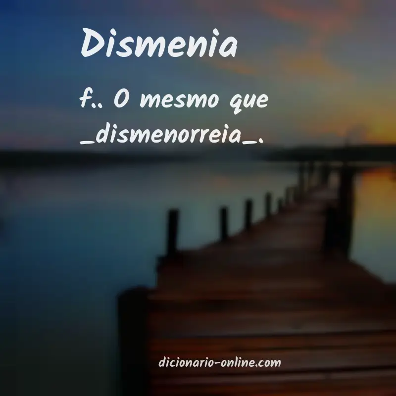 Significado de dismenia