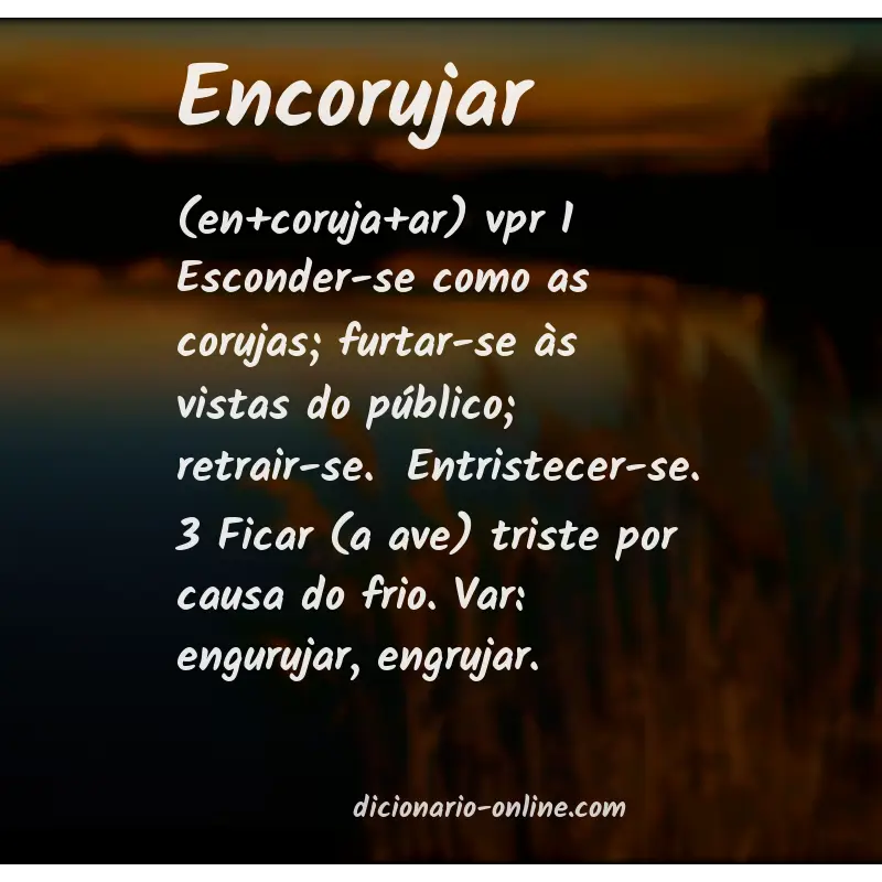 Significado de encorujar
