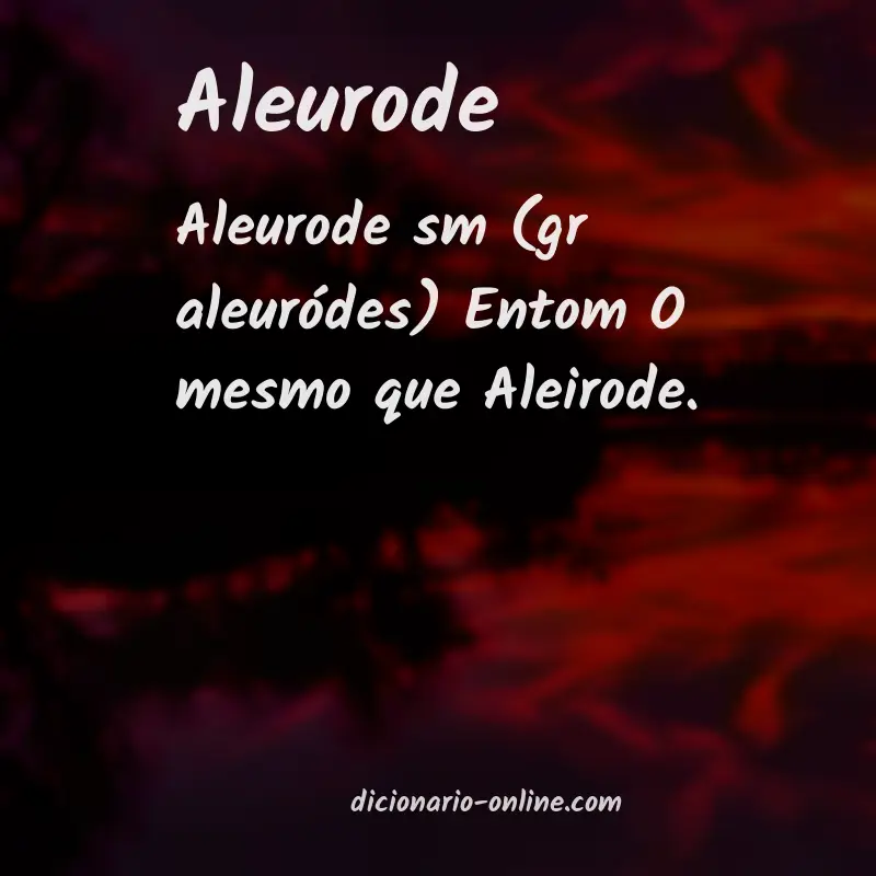 Significado de aleurode