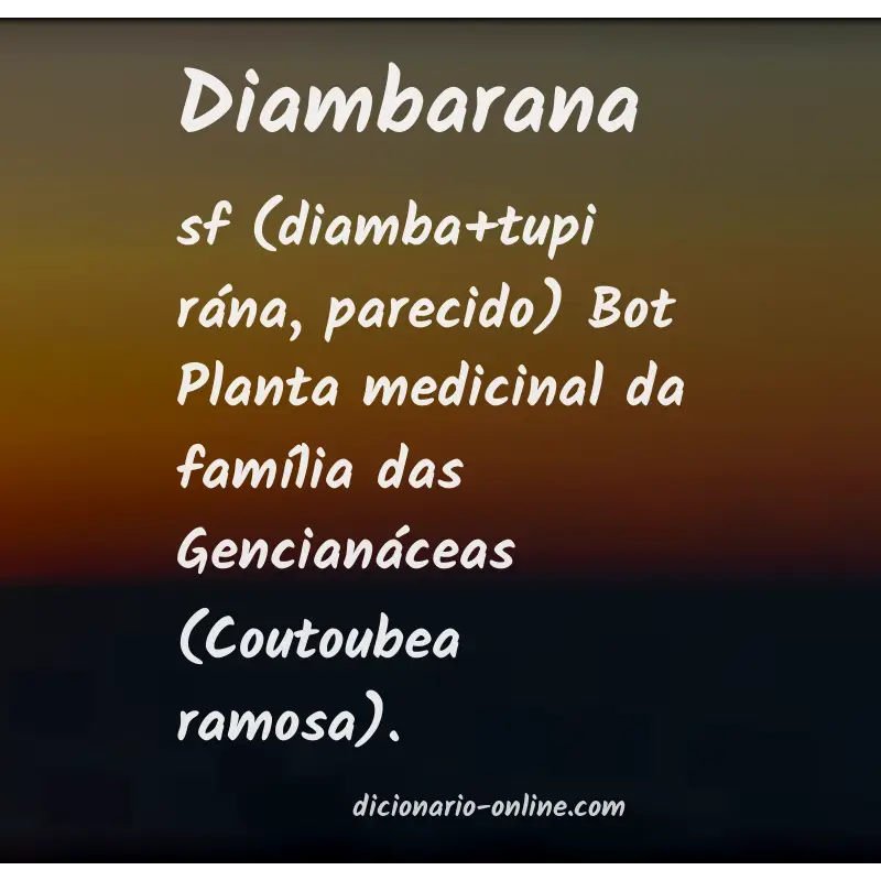 Significado de diambarana