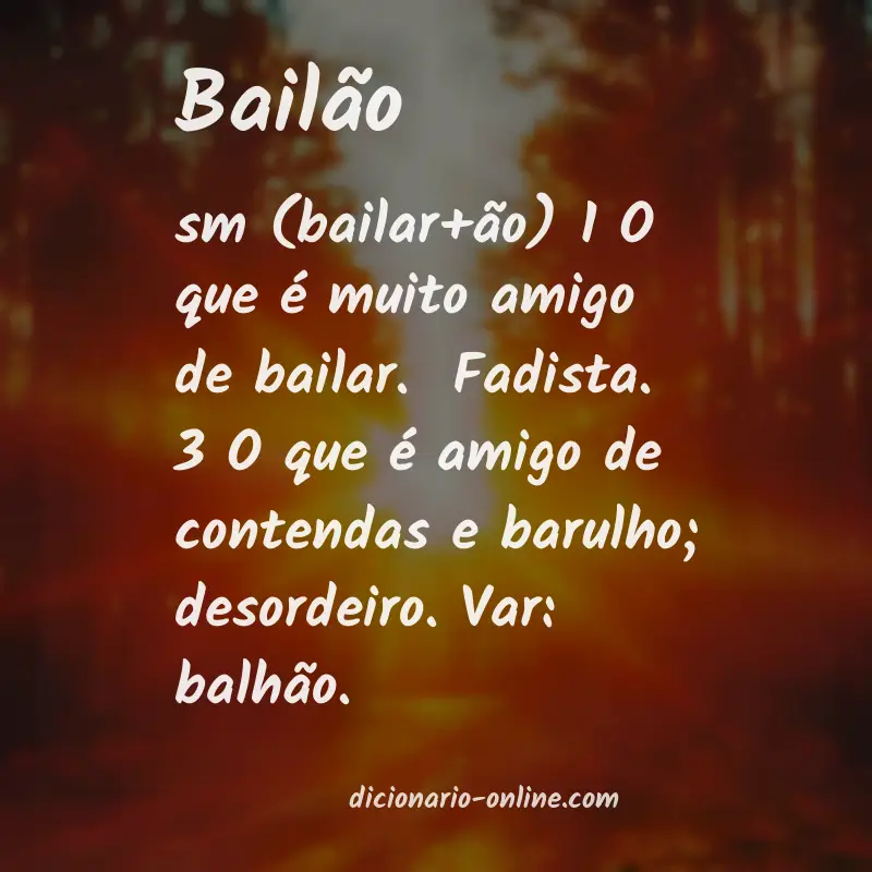 Significado de bailão