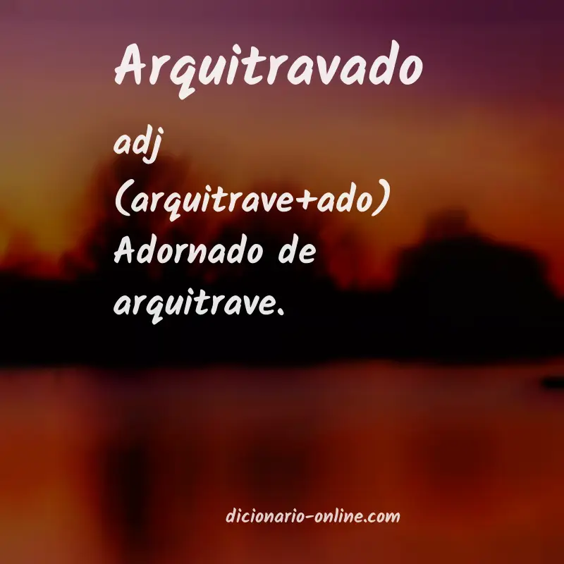 Significado de arquitravado