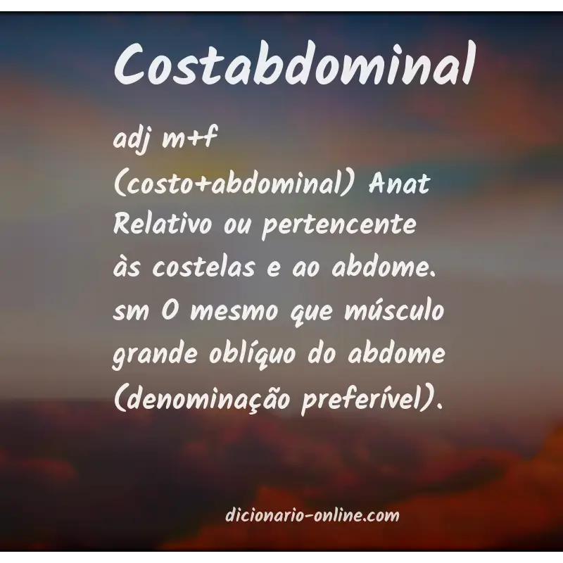 Significado de costabdominal