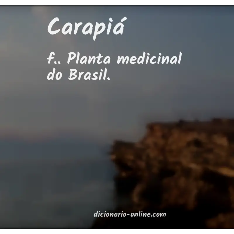 Significado de carapiá