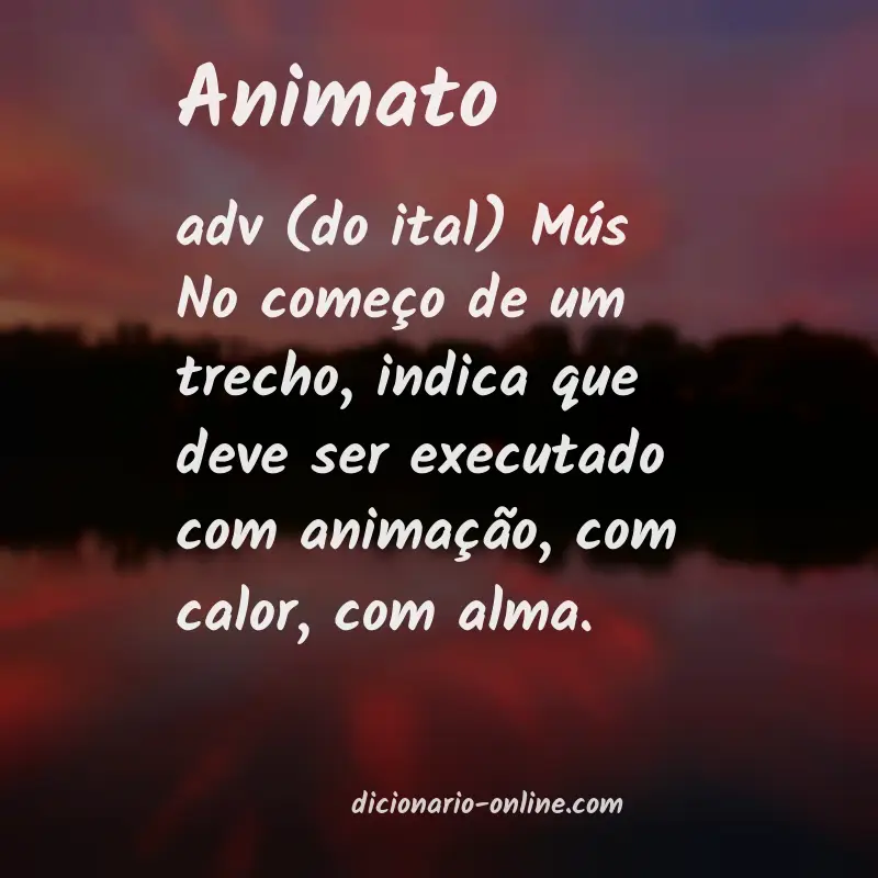 Significado de animato