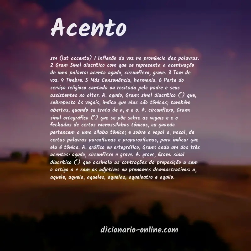 Significado de acento