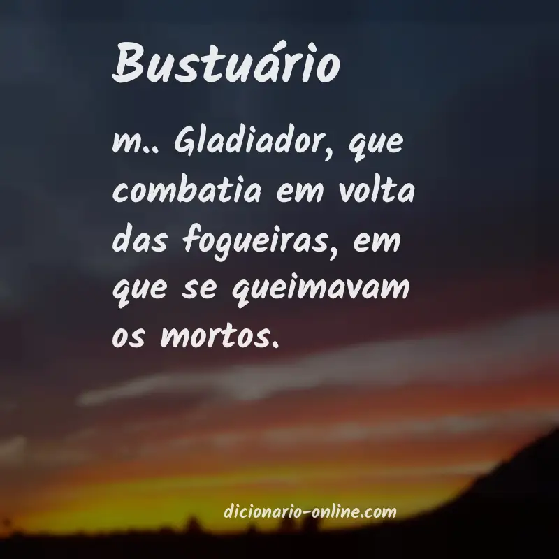 Significado de bustuário
