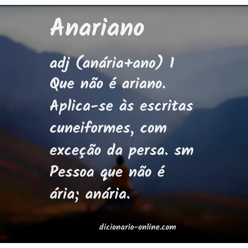 Significado de anariano