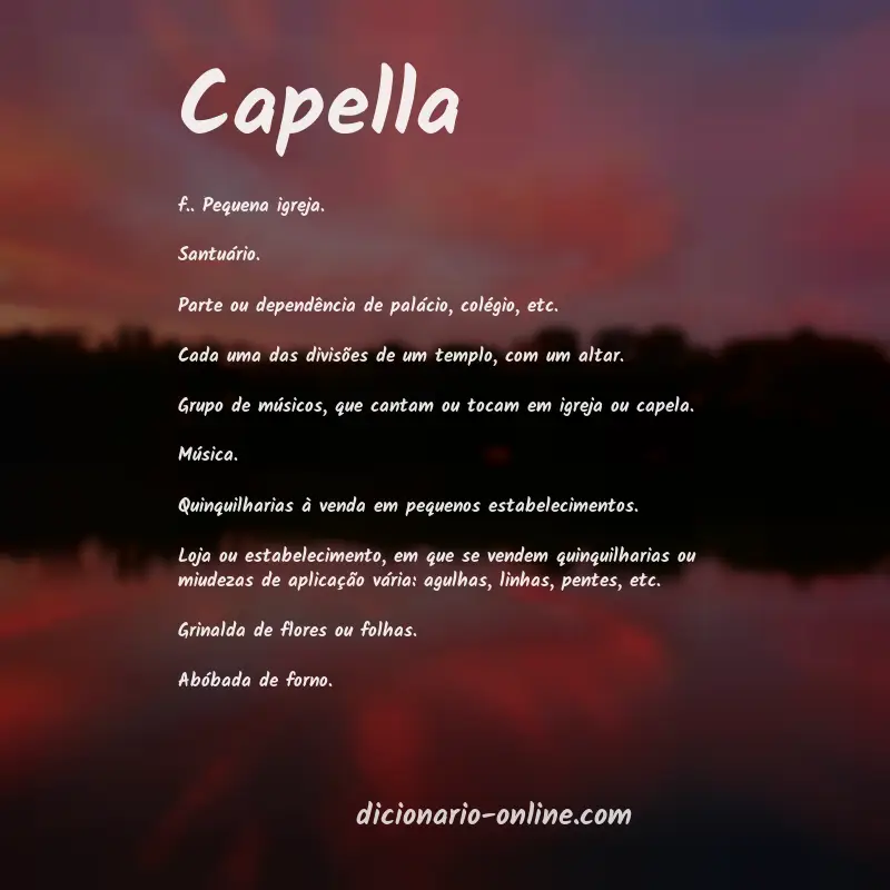 Significado de capella