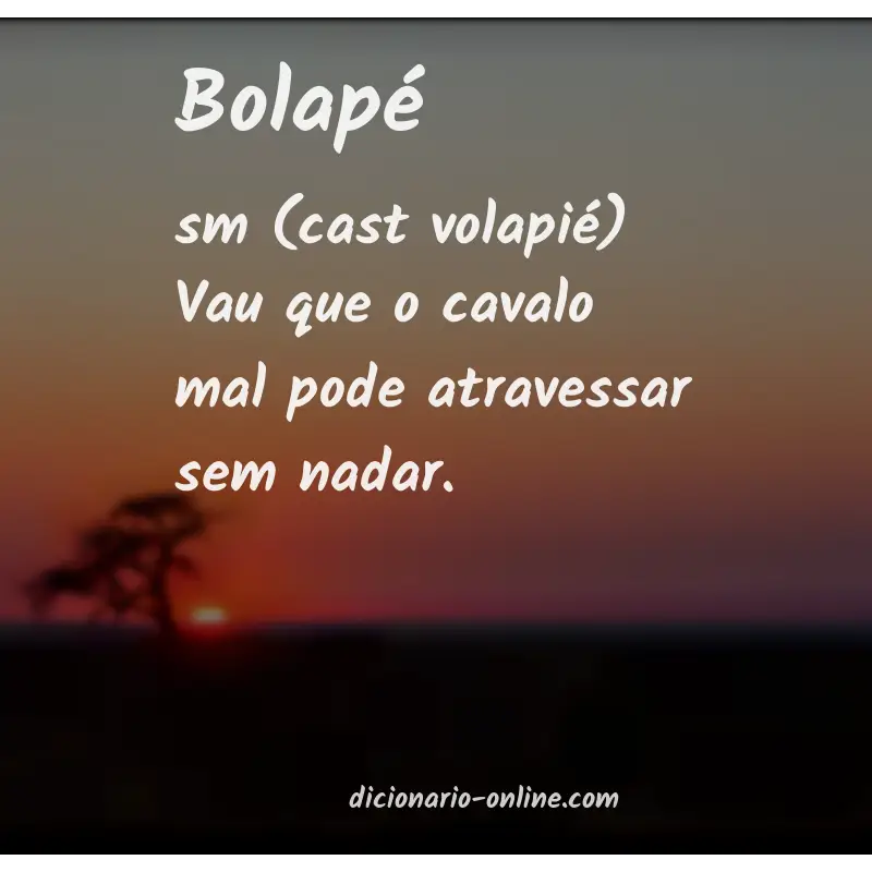 Significado de bolapé