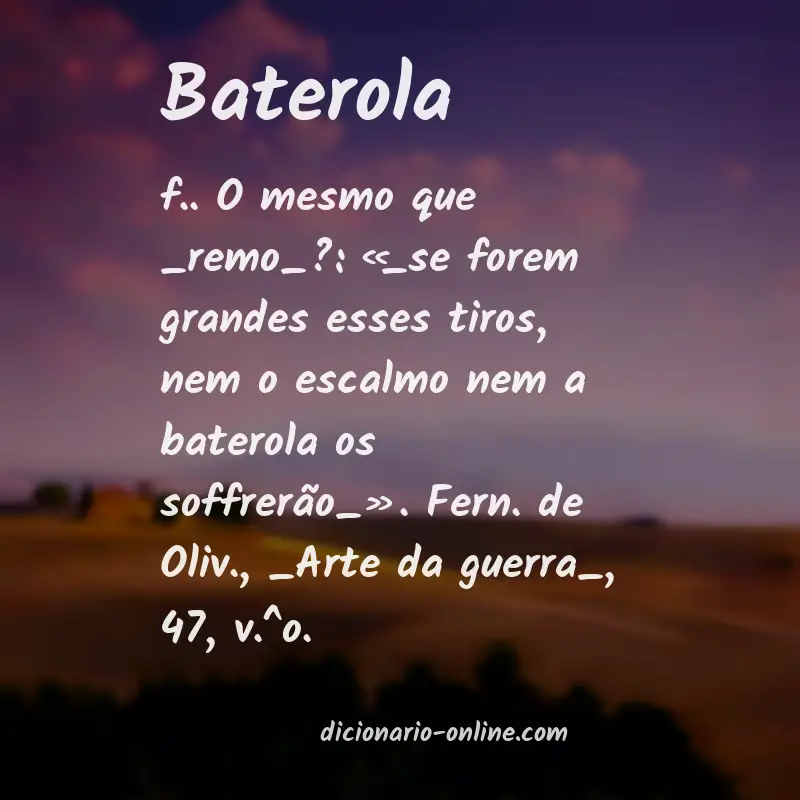 Significado de baterola