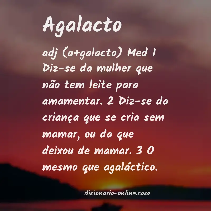 Significado de agalacto