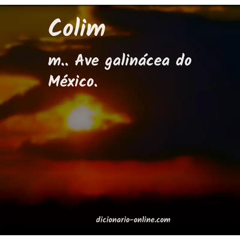 Significado de colim