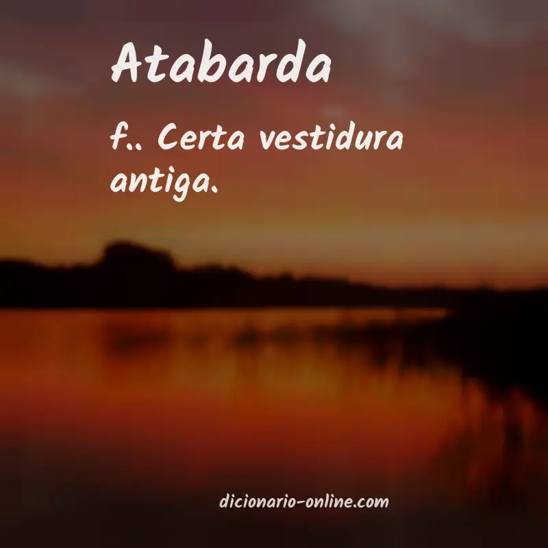 Significado de atabarda