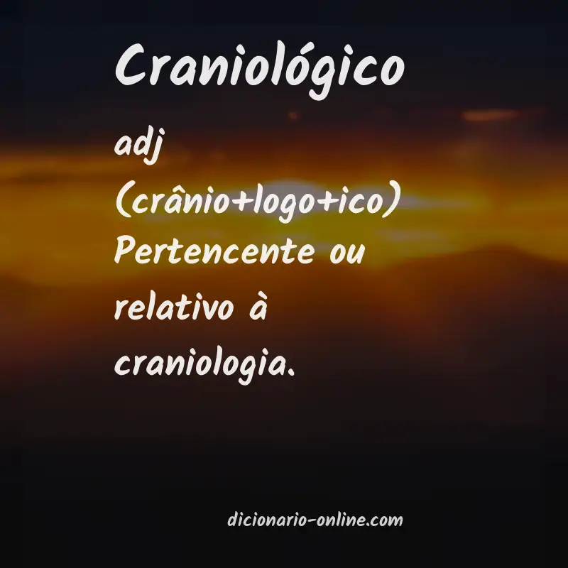 Significado de craniológico